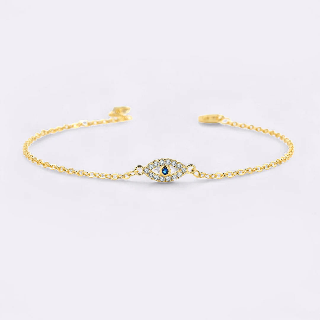 Dainty Evil Eye Charm Bracelet