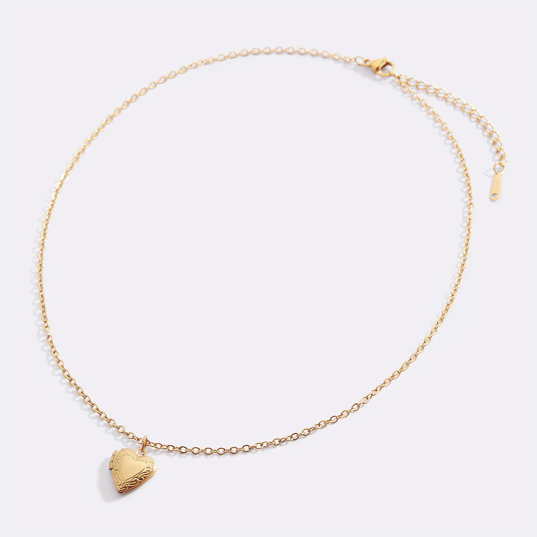 Personalized Heart Locket Necklace