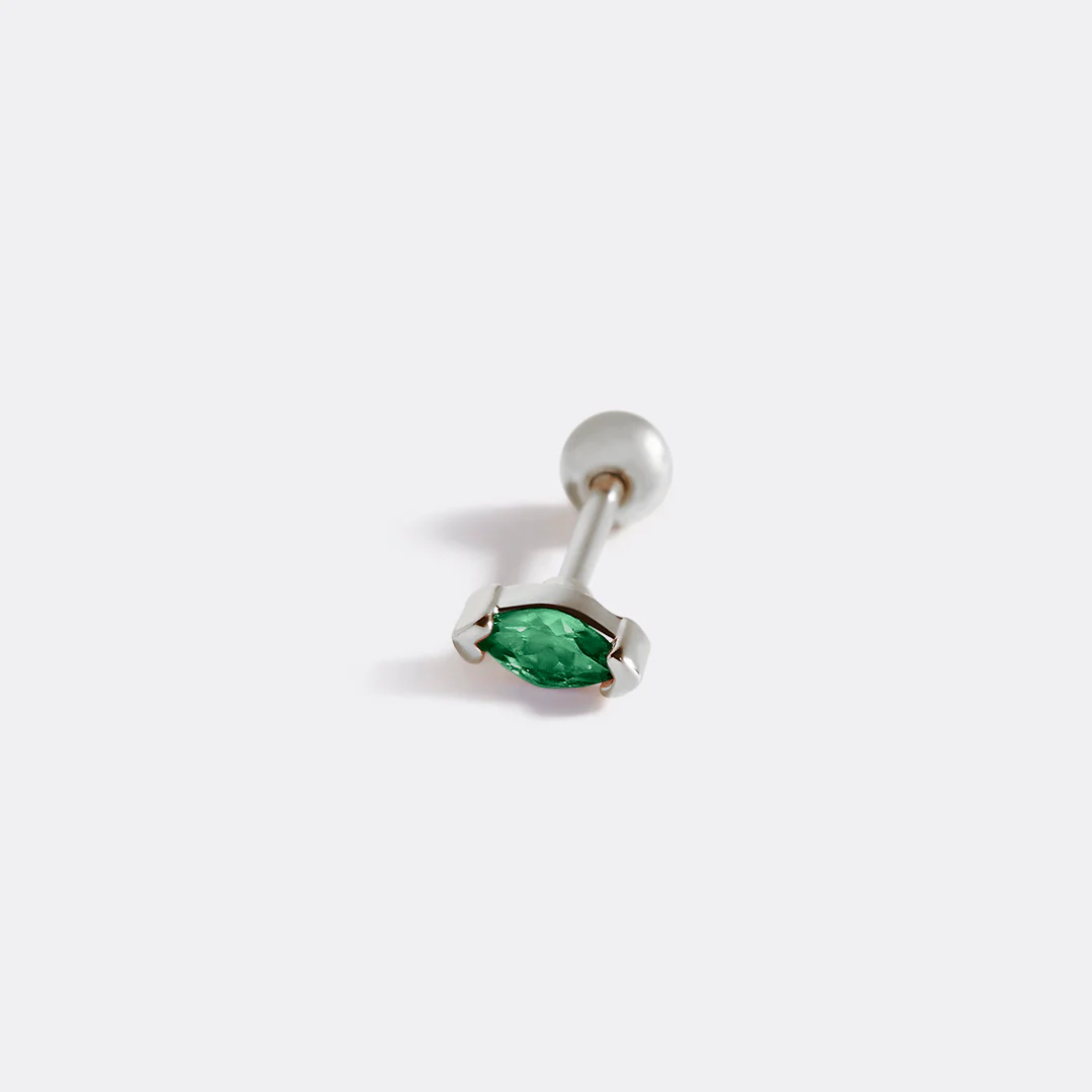 Marquis Gemstone Sleeper Stud Earrings