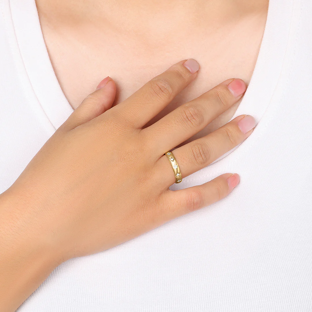 Star Set Stacking Ring