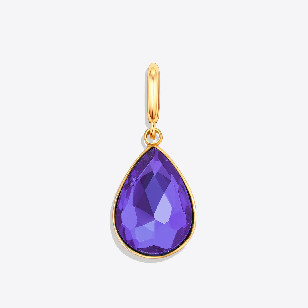 Teardrop Birthstone Charm