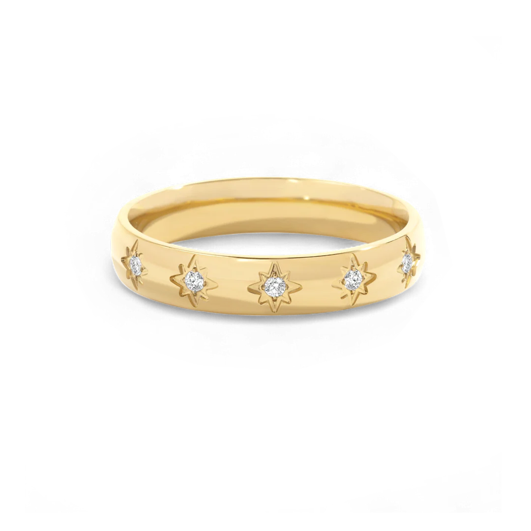 Star Set Stacking Ring