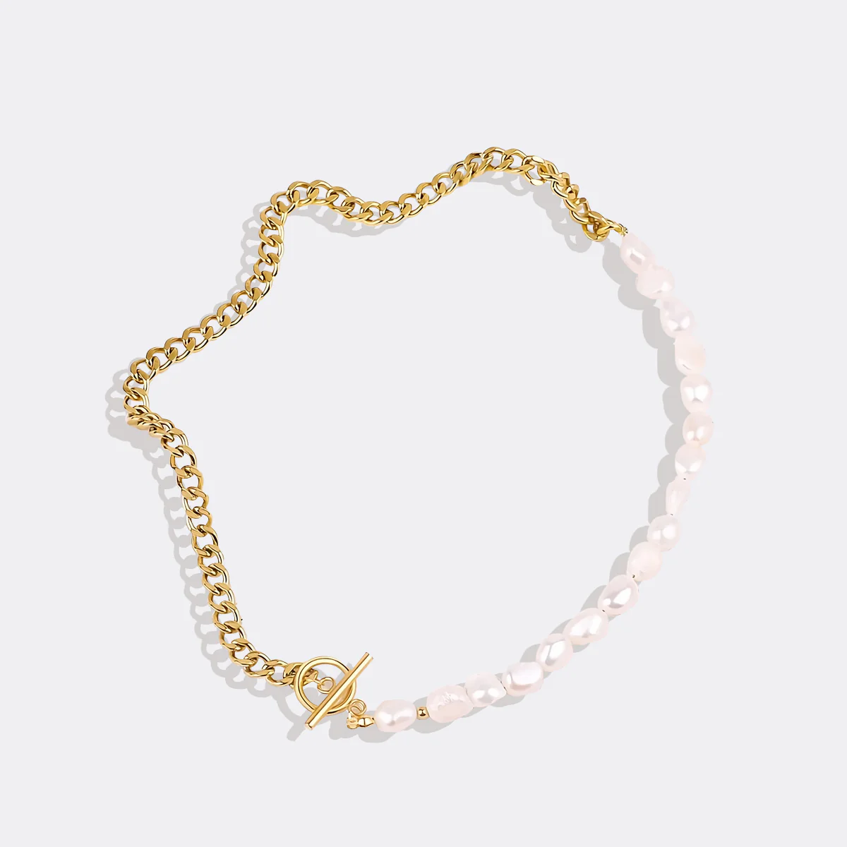 Half Chain Pearl Necklace