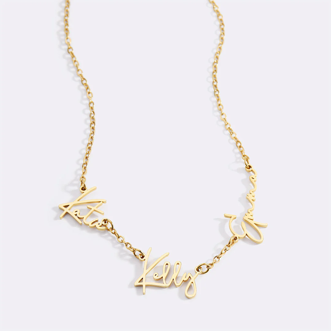 Monroe Triple Name Necklace