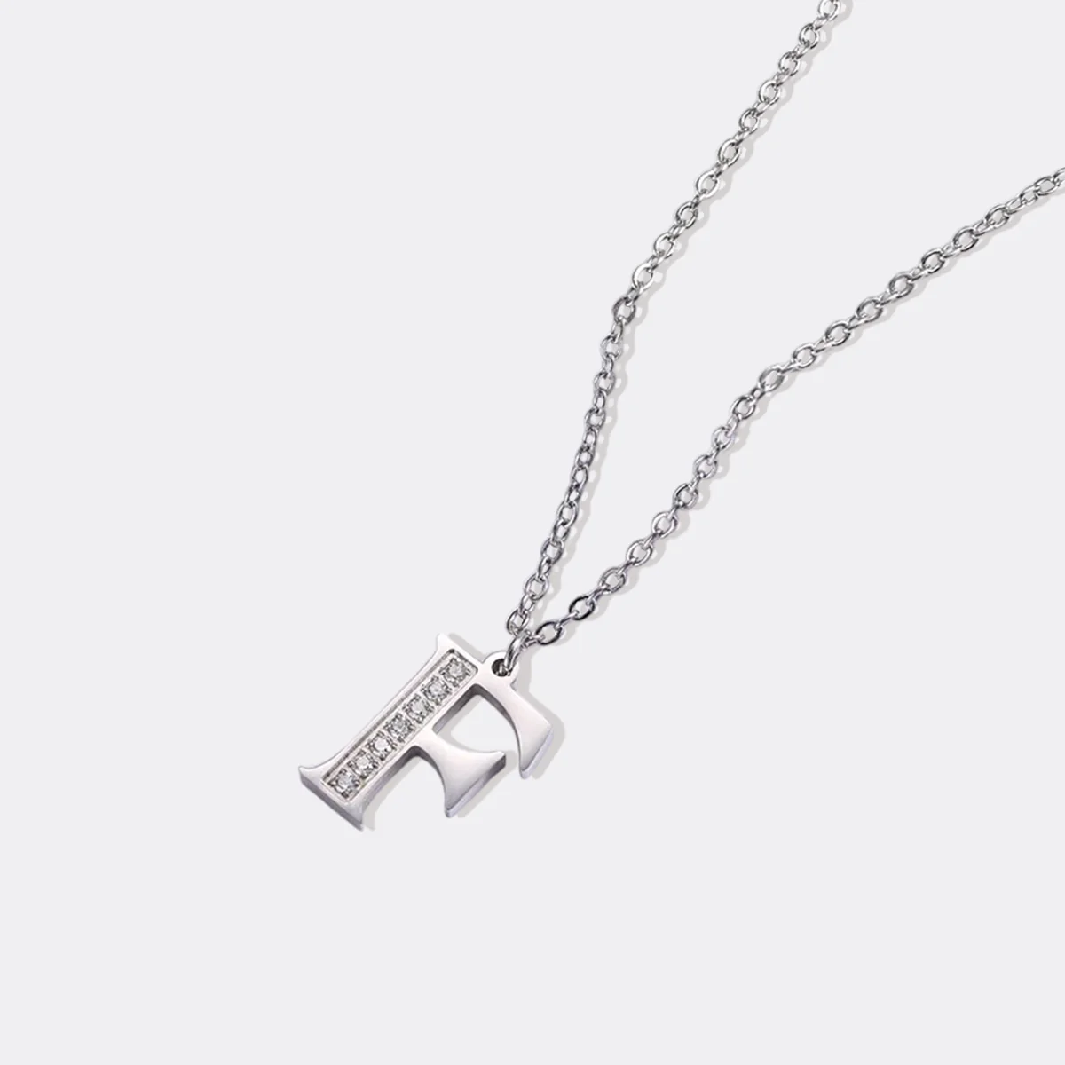 Crystal Accent Letter Satellite Necklace