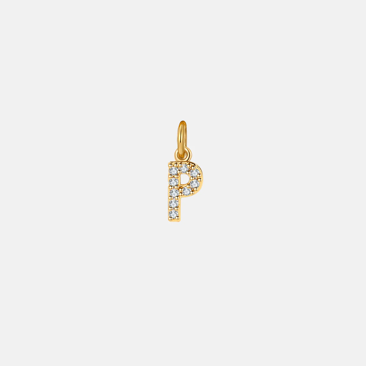 Dainty Pave Initial Charm