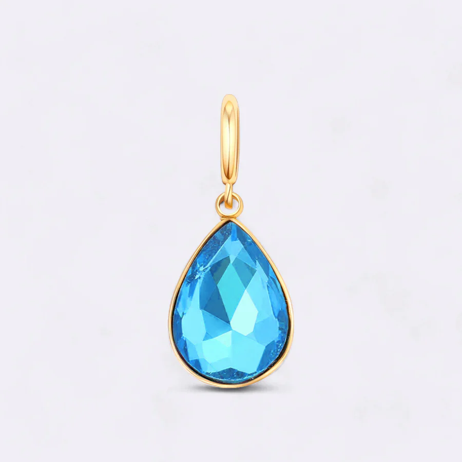 Teardrop Birthstone Charm