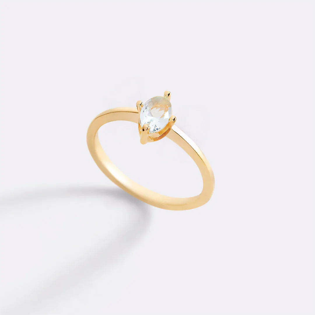 Birthstone Marquis-Cut Ring