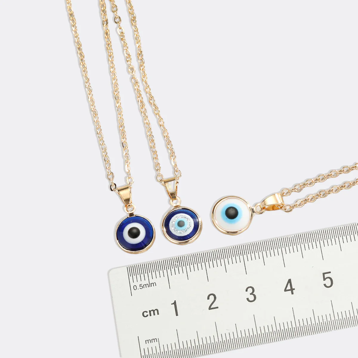 Dainty Boho Evil Eye Charm Necklace