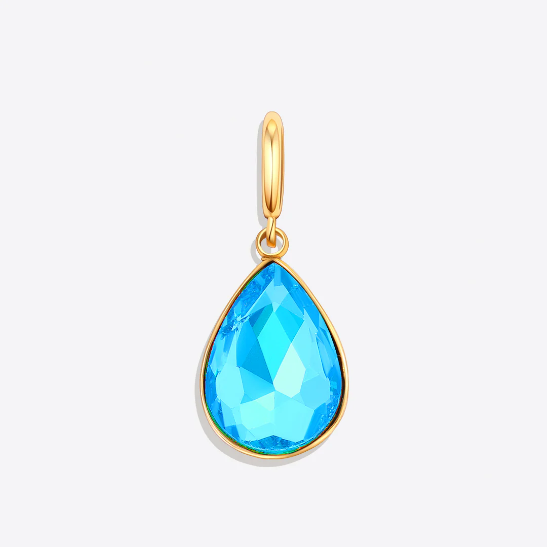 Teardrop Birthstone Charm