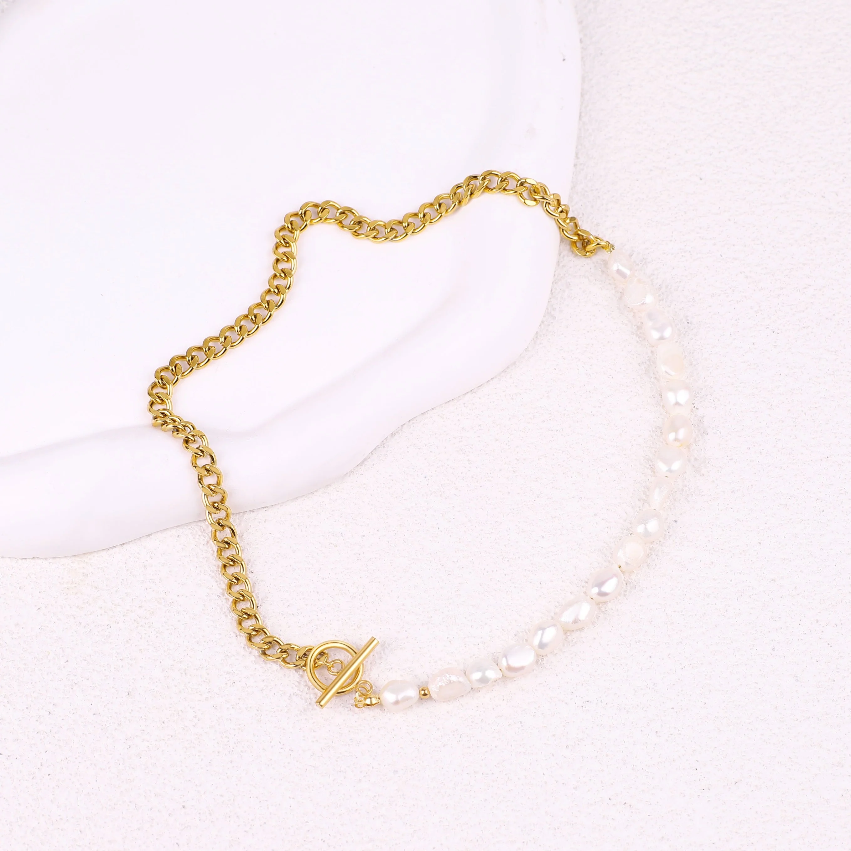 Half Chain Pearl Necklace