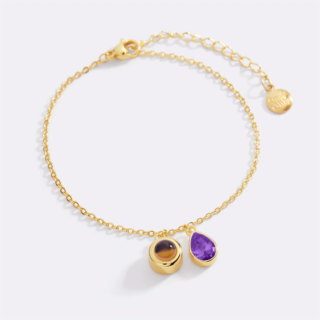 Birthstone Photo Bracelet