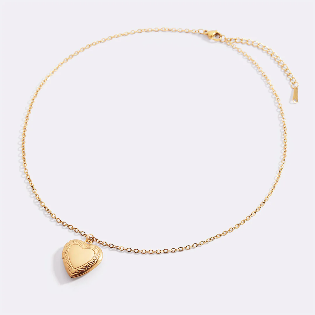 Personalized Heart Locket Necklace