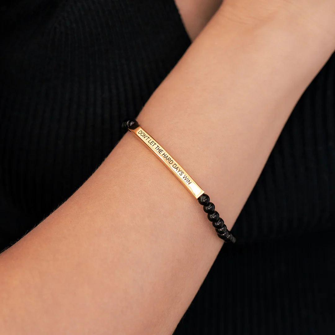 Don't Let The Hard Days Win Beaded Inspire Bracelet