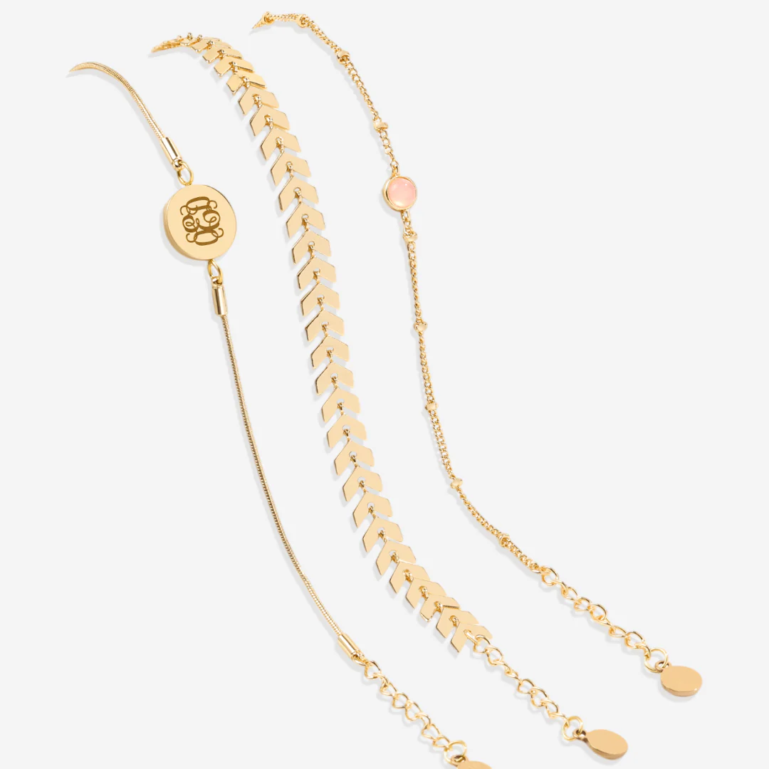 Monogram Bracelet Set