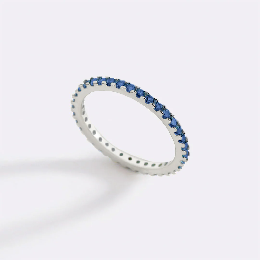 September Birthstone Eternity Stacking Ring