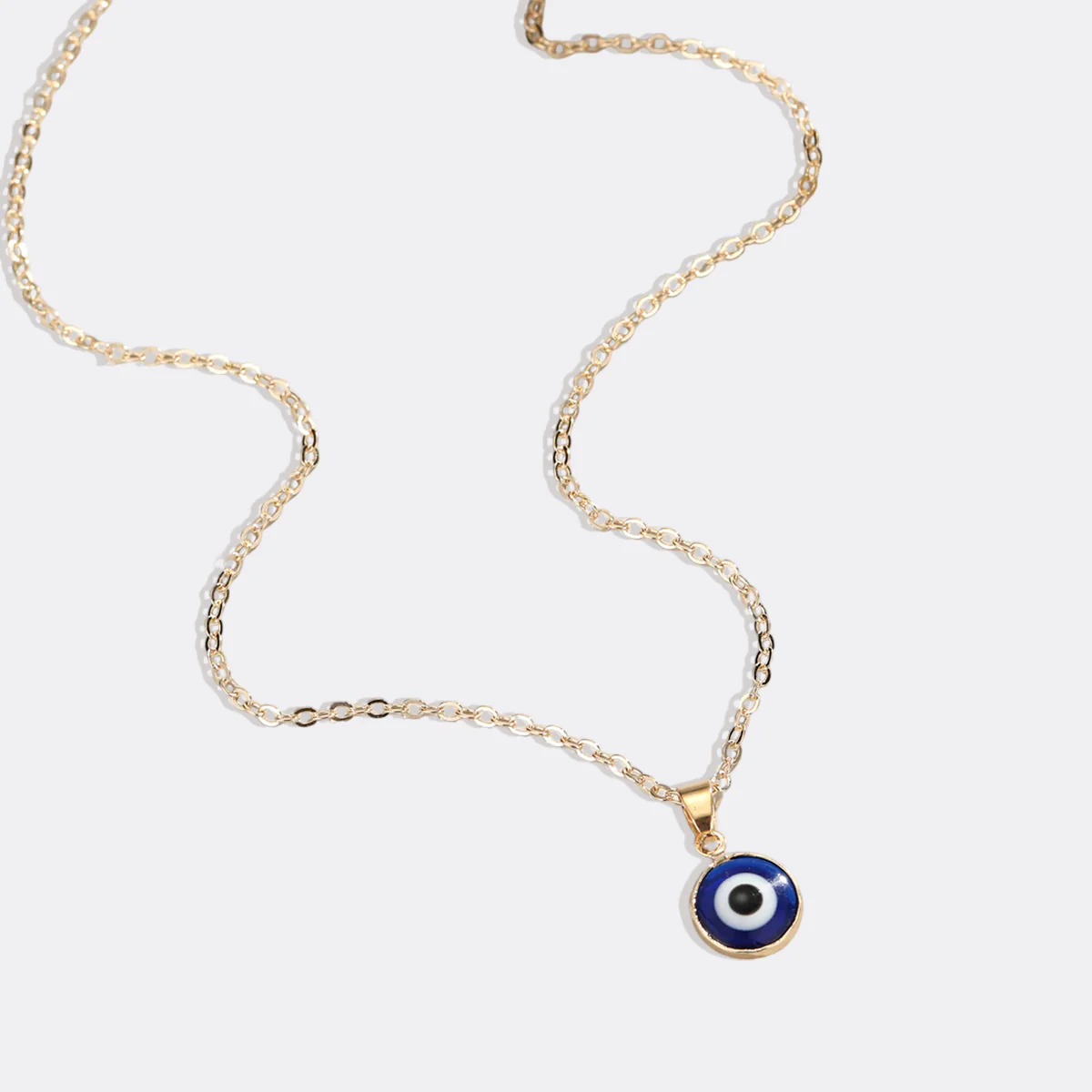 Dainty Boho Evil Eye Charm Necklace