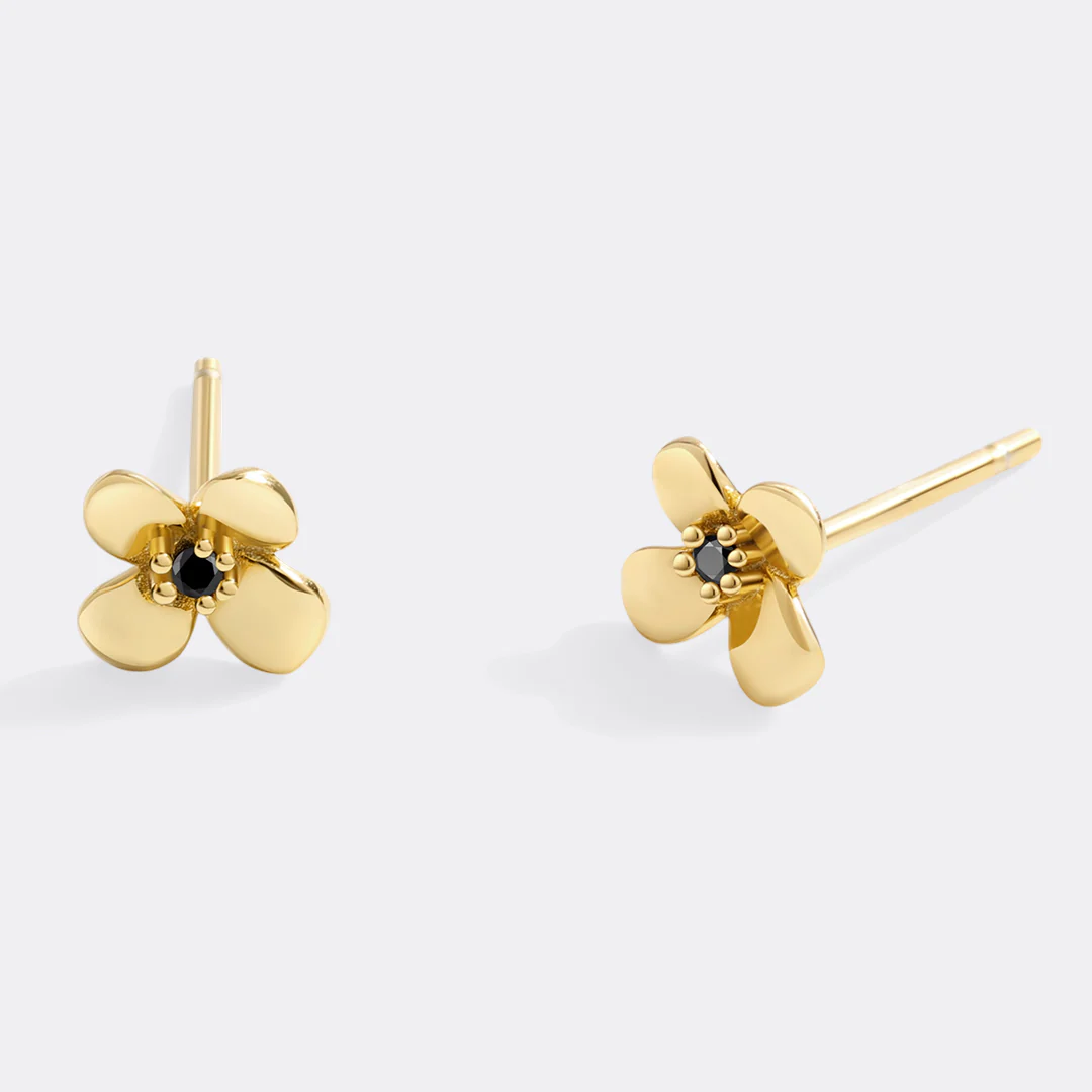 Dainty Floral Statement Stud Earrings