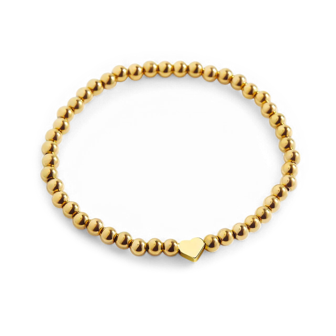 Heart Beaded Stacking Bracelet