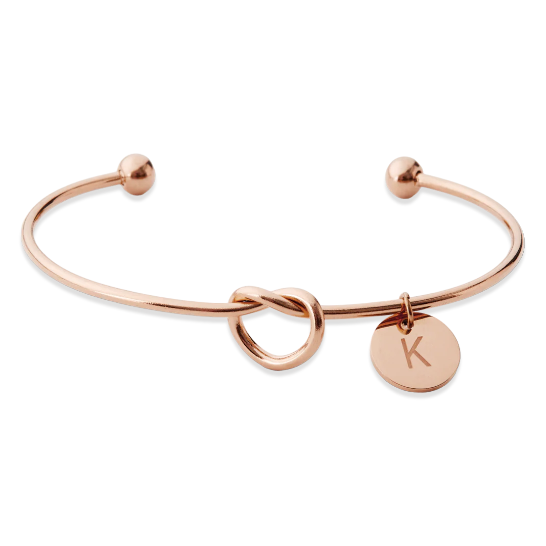 Personalized Tie the Knot Bracelet • Bridesmaid Gift Bracelet