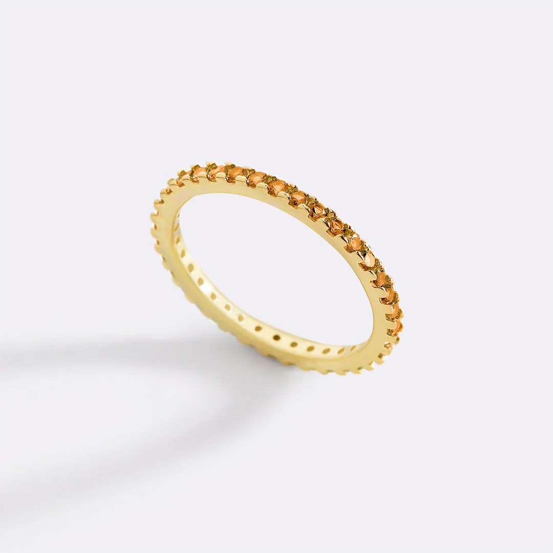 November Birthstone Eternity Stacking Ring