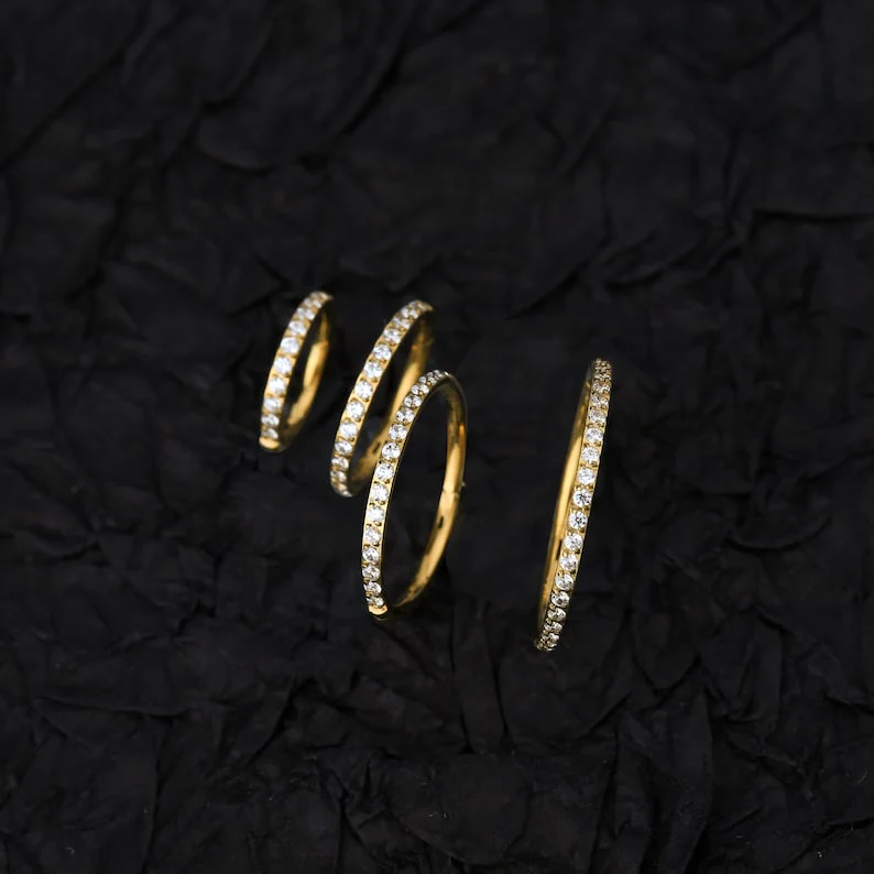 Eternity Crystal Cartilage Hoop Earrings | 16g