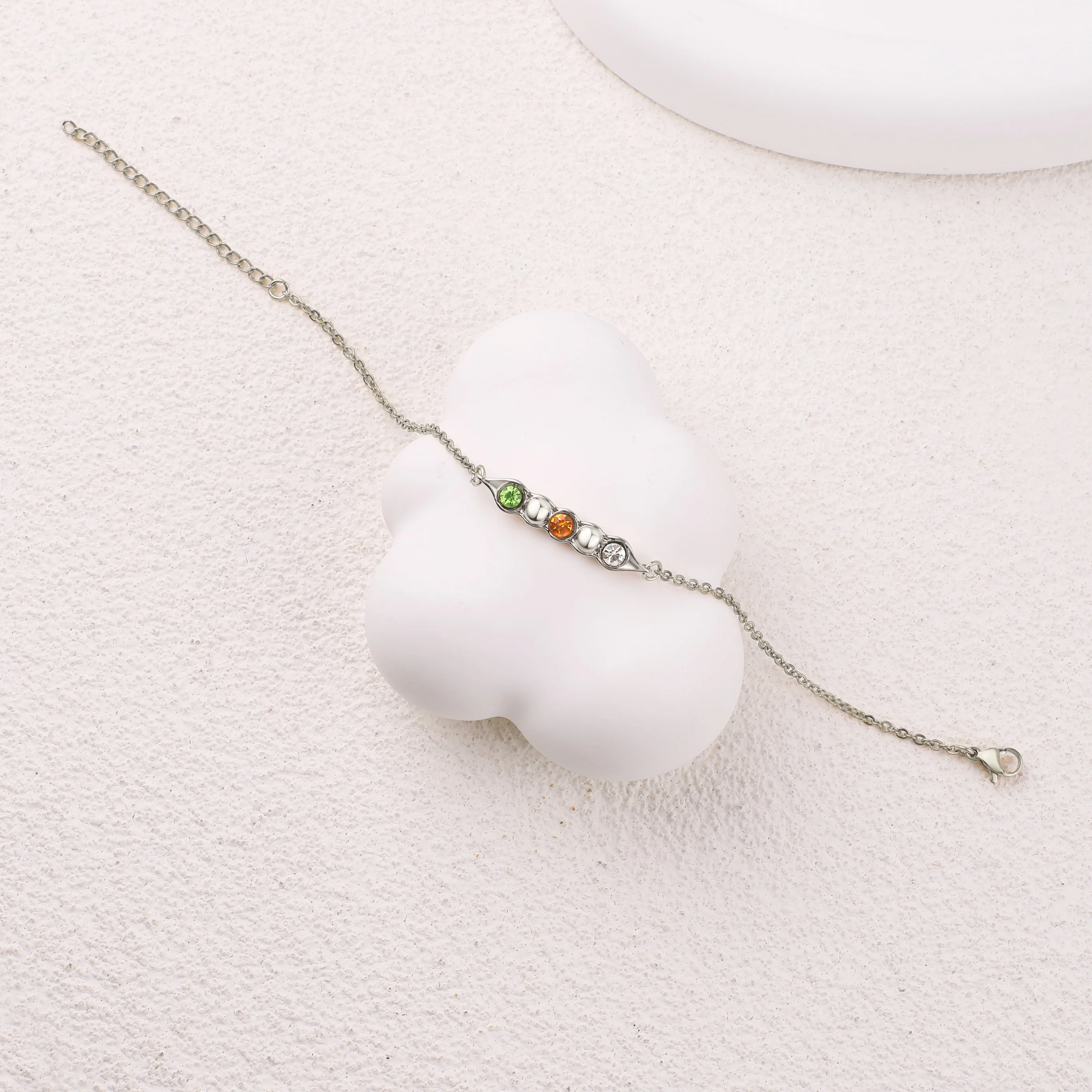 Peas in a Pod Birthstone Bracelet