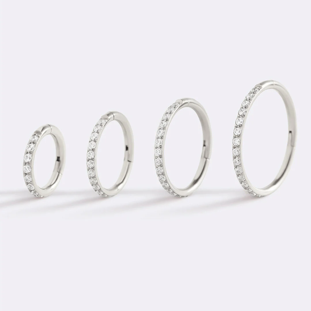 Eternity Crystal Cartilage Hoop Earrings | 16g