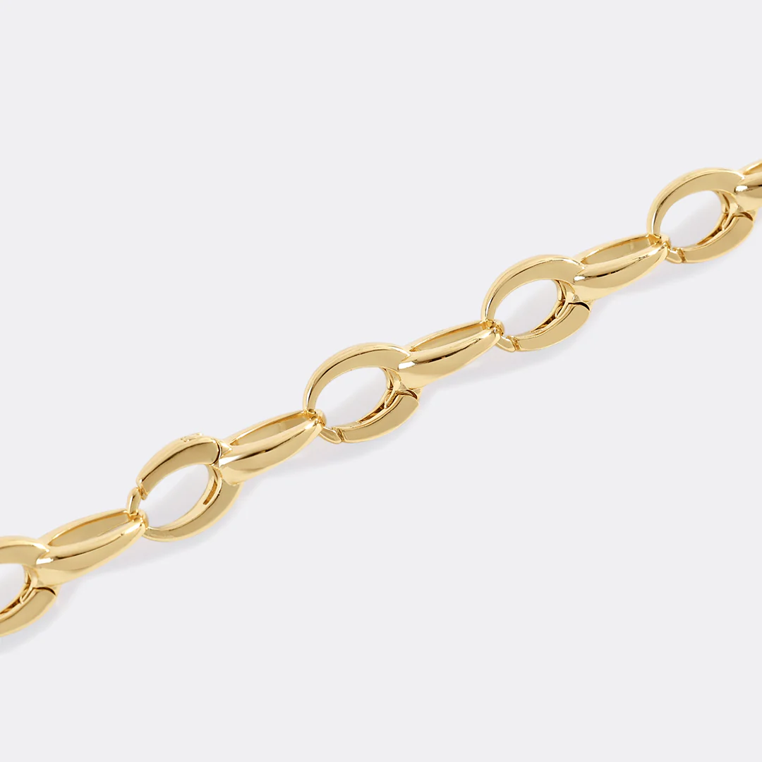 Bold Cable Link Charm Bracelet