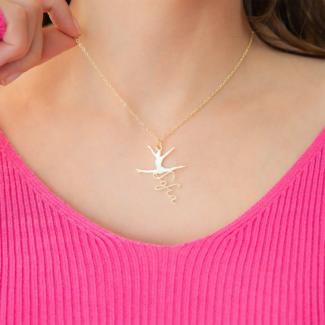 Custom Gymnast Name Pendant