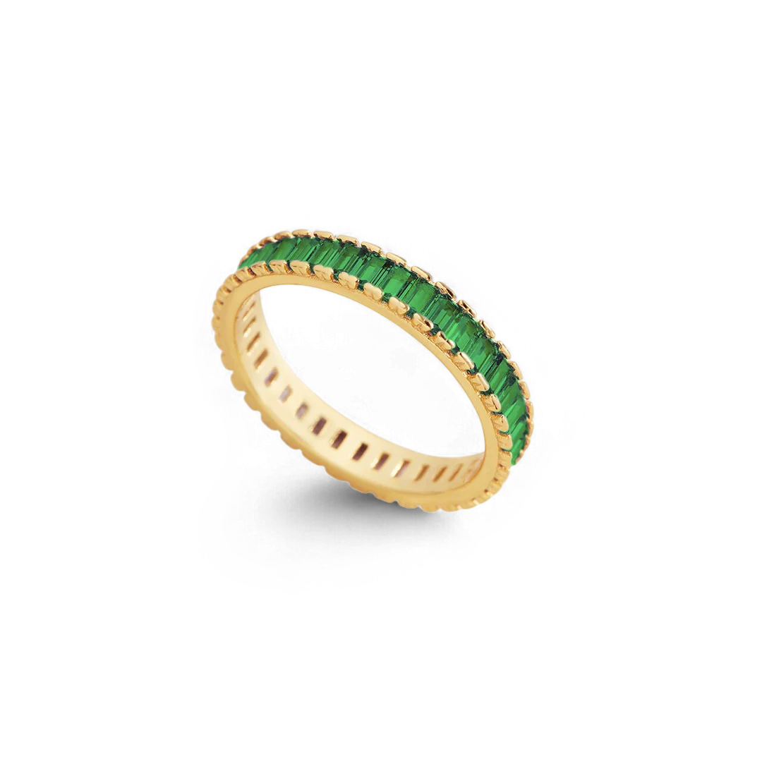 Baguette Birthstone Eternity Band