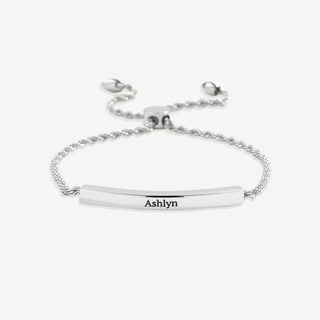 Personalized Bar Chain Bracelet