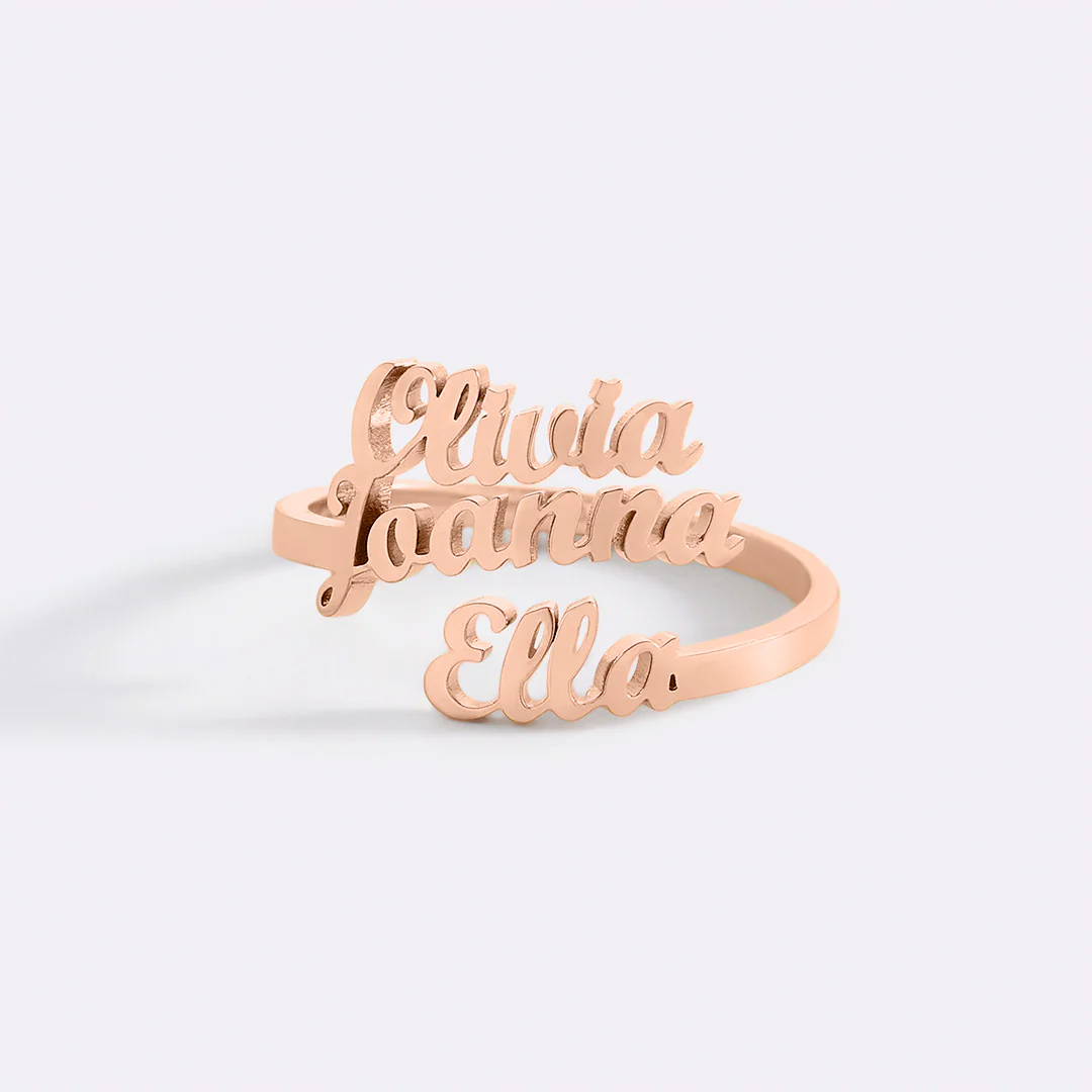 Triple Name Ring
