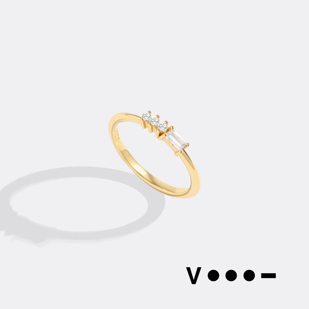 Dainty Personalized Morse Code Ring