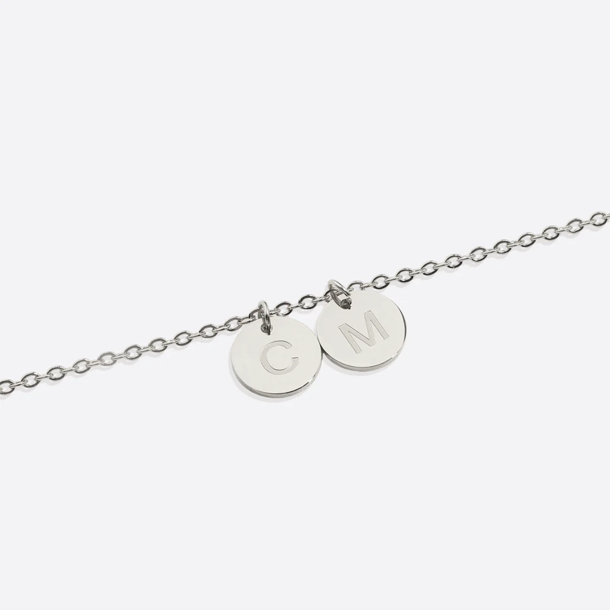 Dainty Disc Initial Necklace