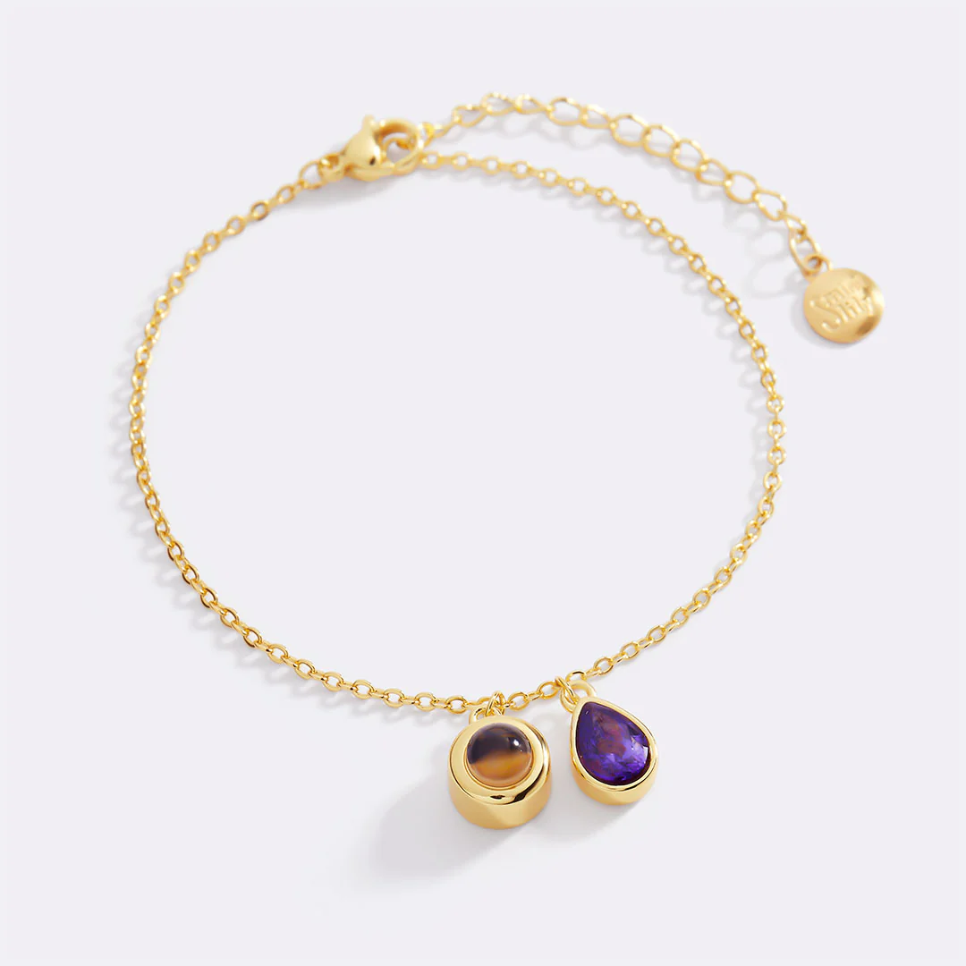 Birthstone Photo Bracelet