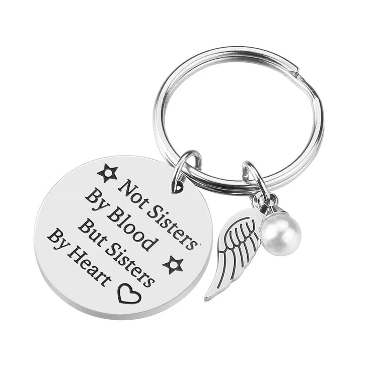 Sisters by Heart Keychain