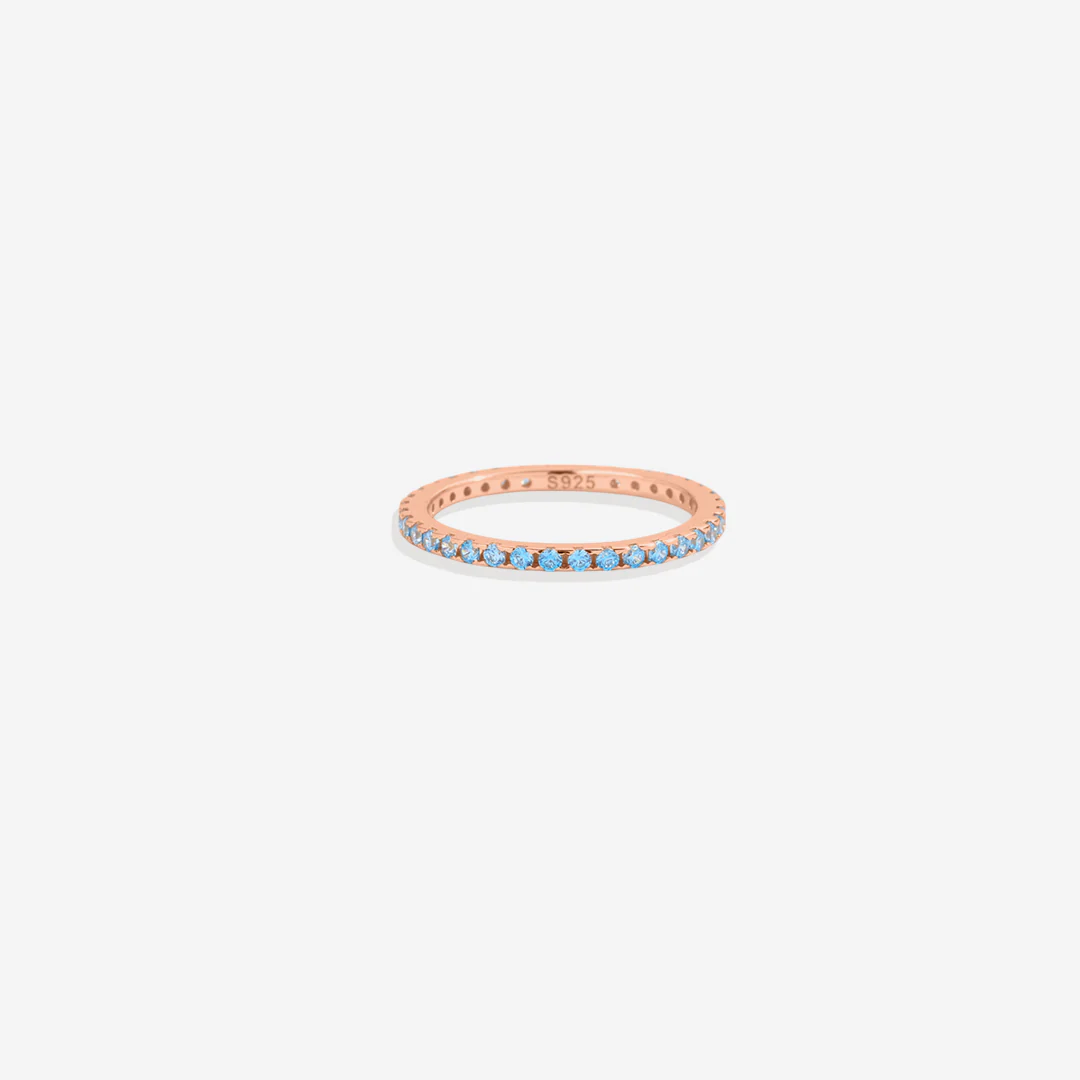 March Birthstone Eternity Stacking Ring