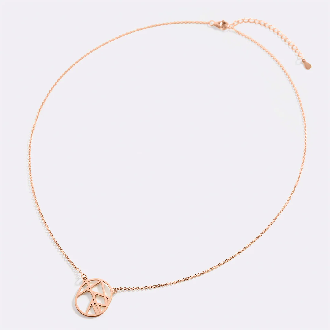 Circular Minimalist Monogram Name Necklace