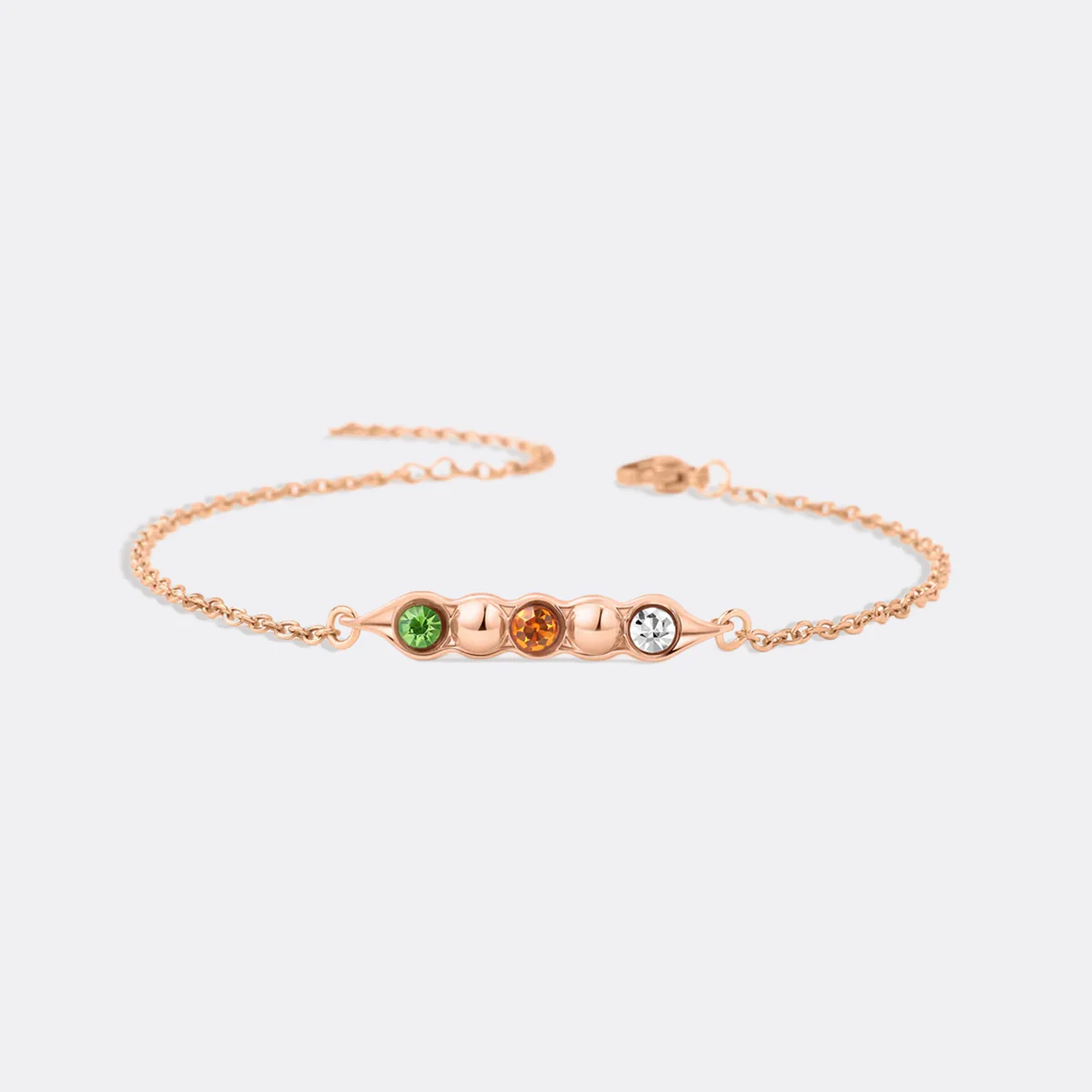 Peas in a Pod Birthstone Bracelet