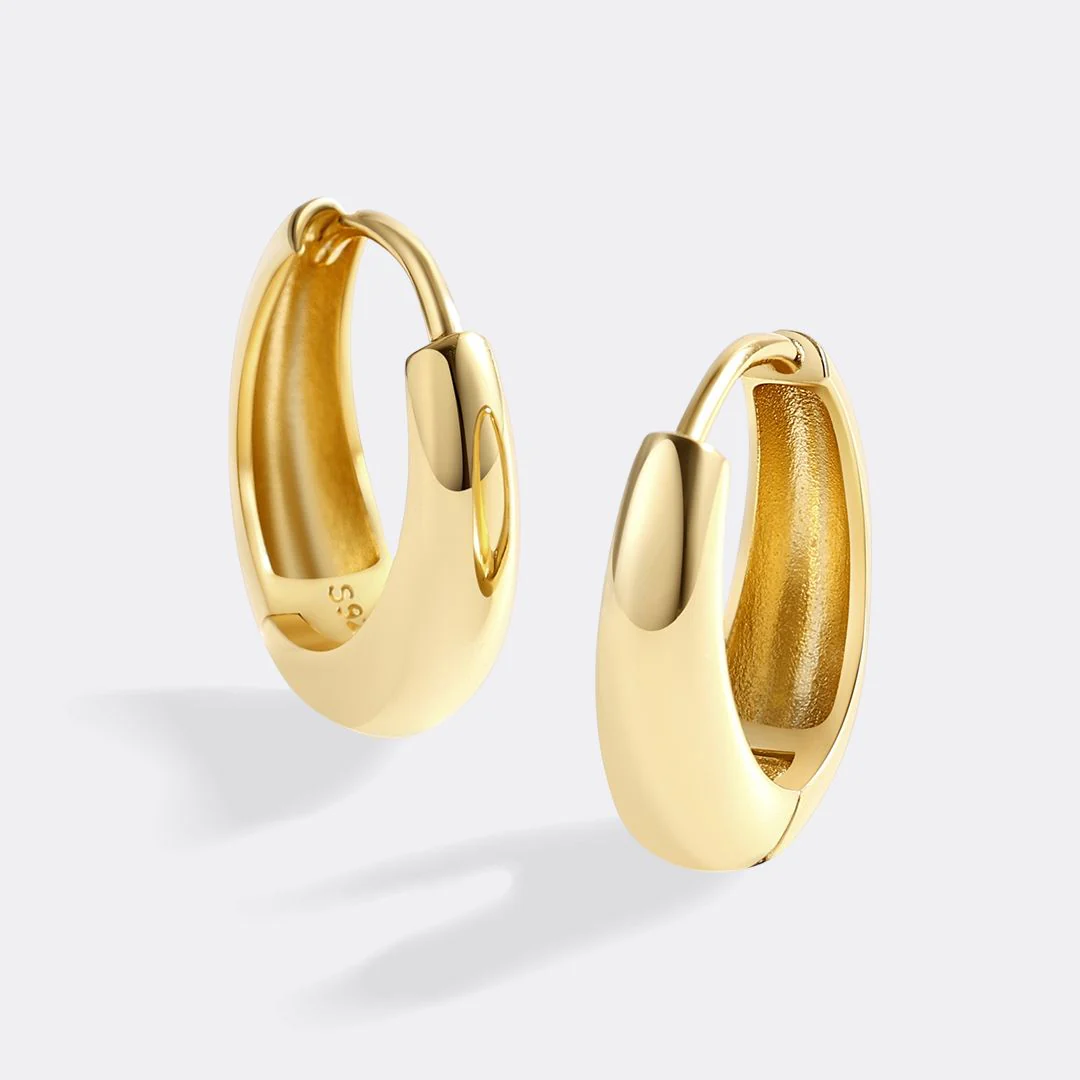 Teardrop Huggie Hoop Earrings