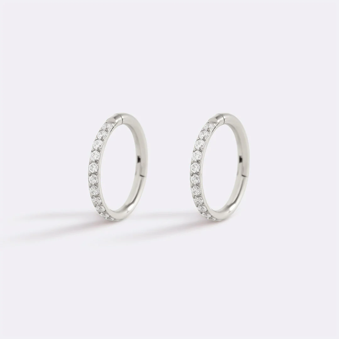 Eternity Crystal Cartilage Hoop Earrings | 16g