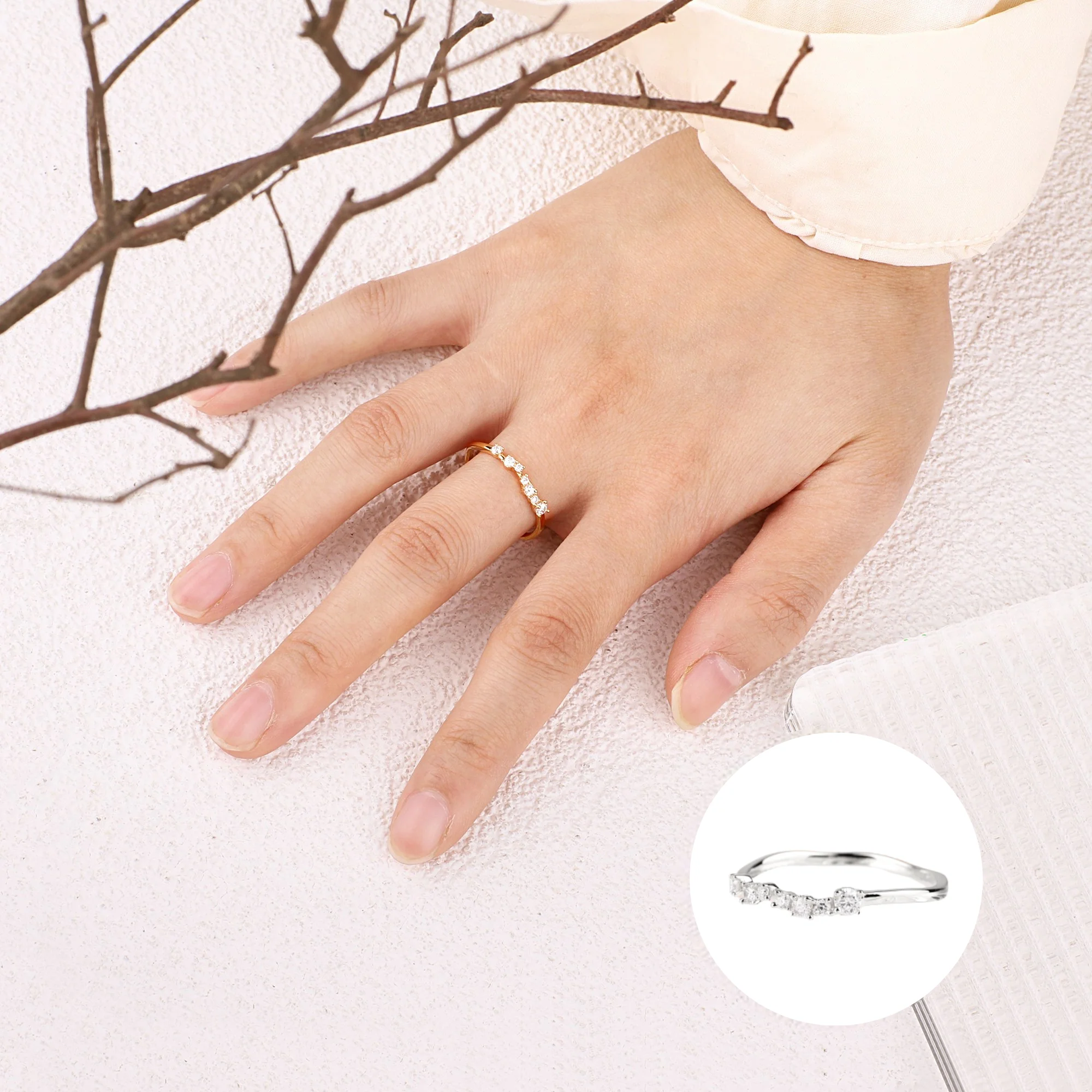 Shimmer Diamond Ring