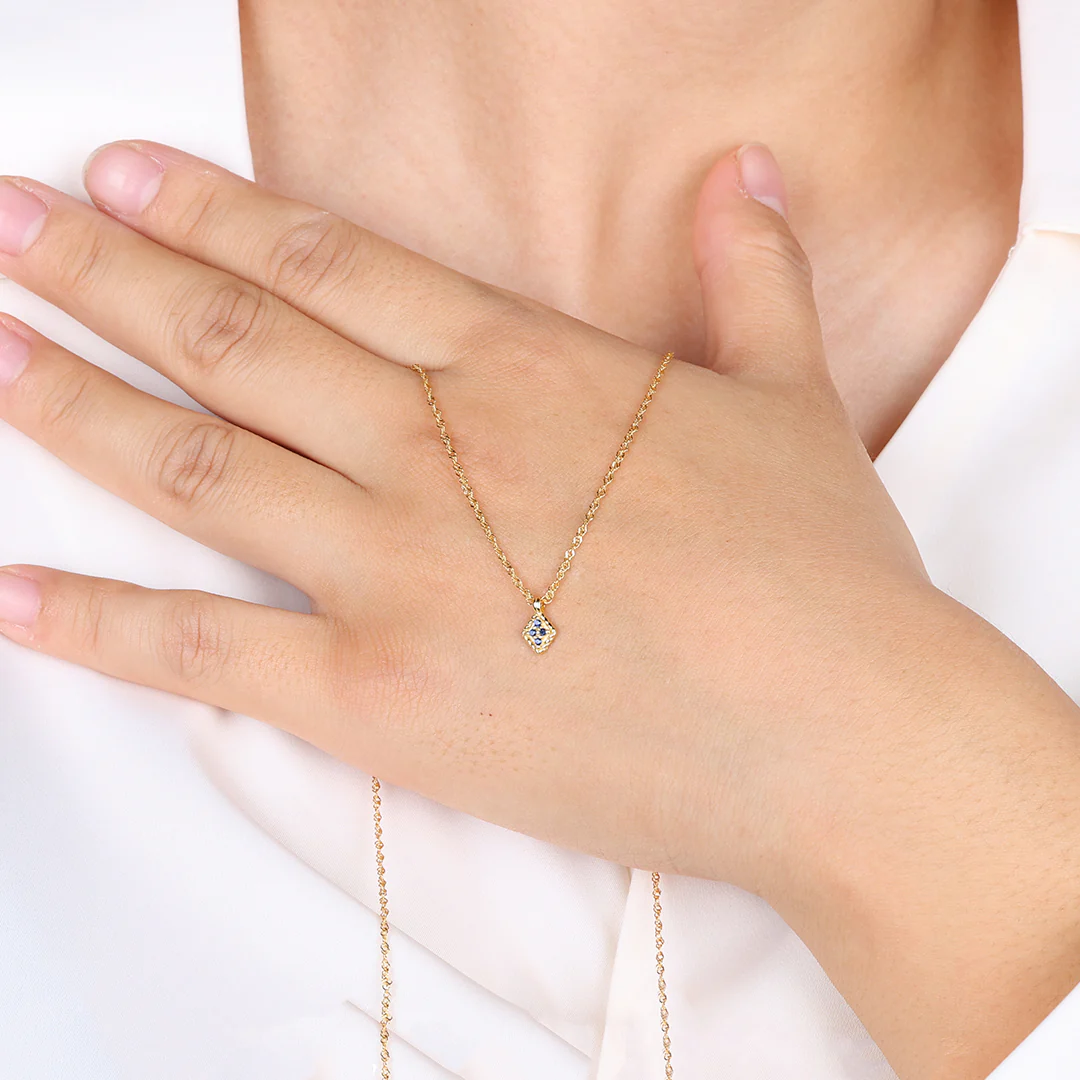 Dainty Birthstone Kite Necklace