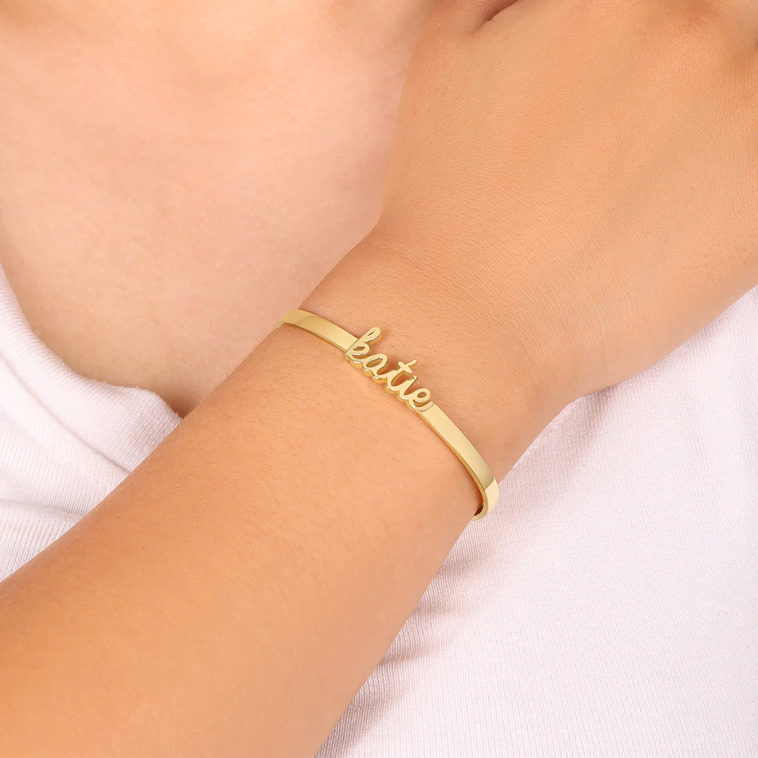 Dainty Name Cuff Bracelet