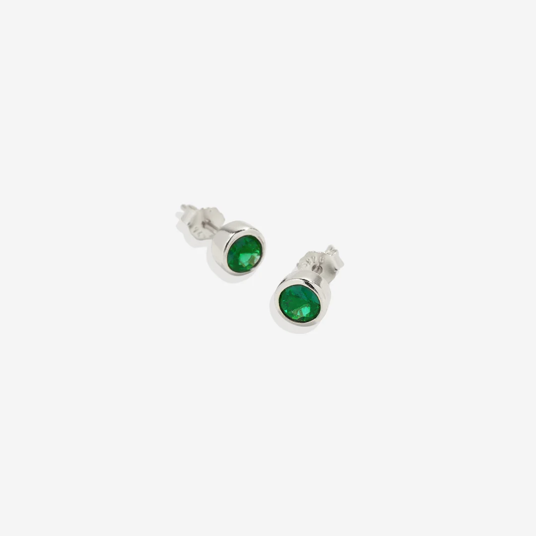 Birthstone Bezel Studs
