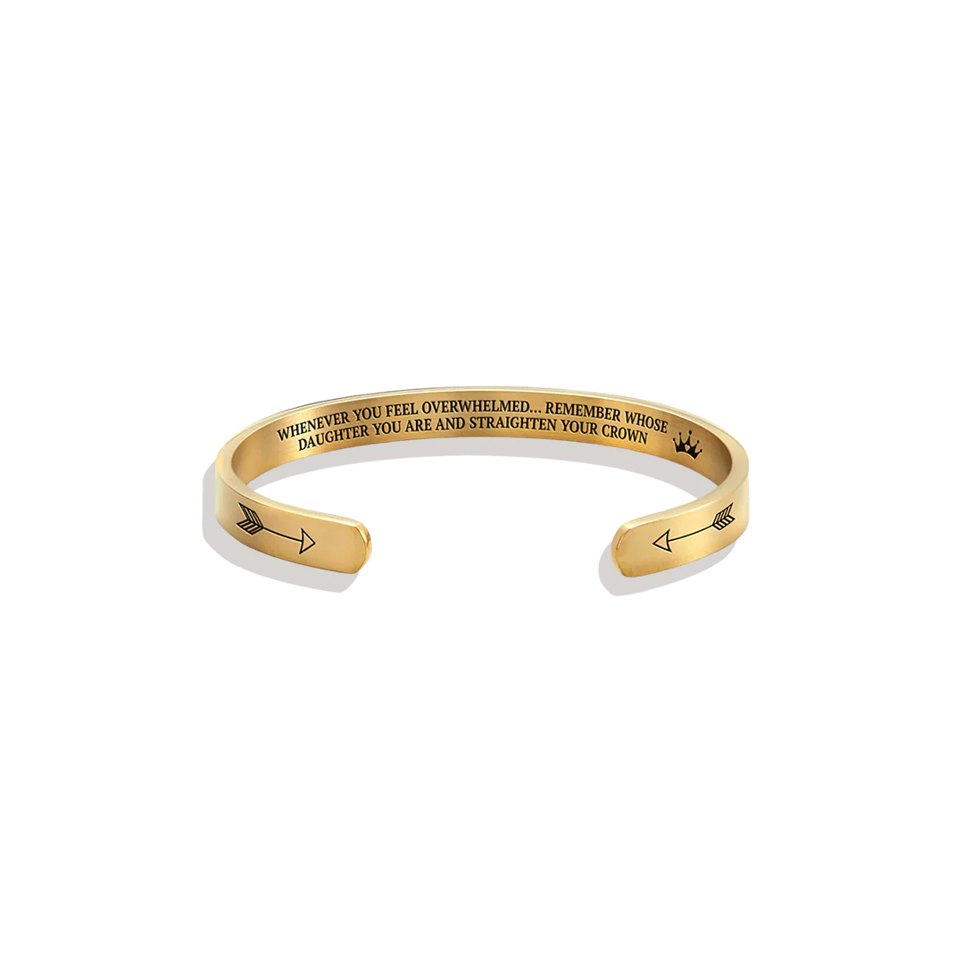 Remember Who You Are and Straighten Your Crown Personalizable Cuff Bracelet