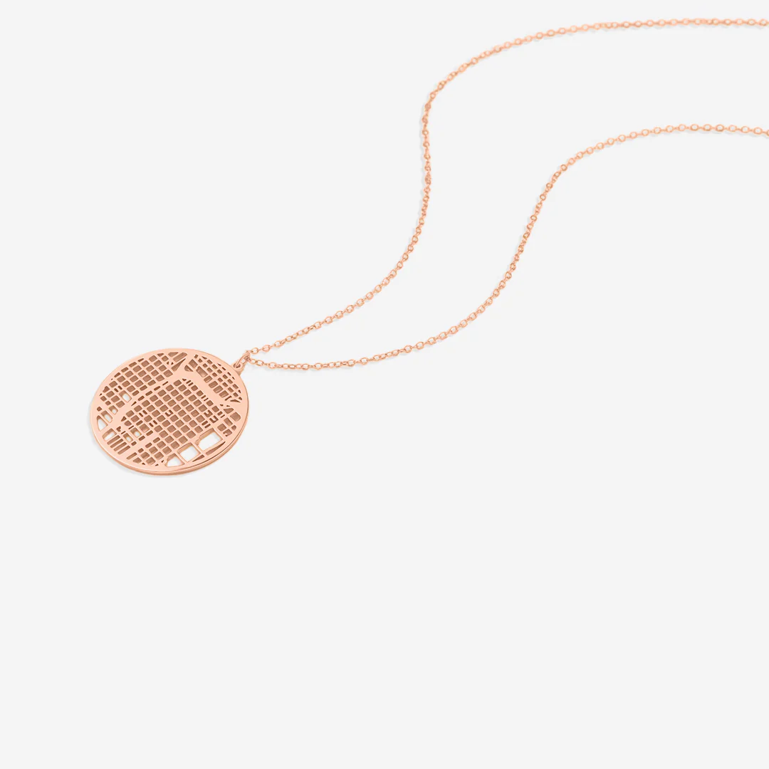 Custom Map Pendant Necklace