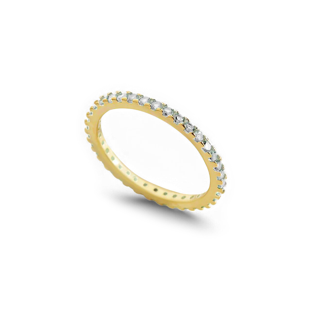 April Birthstone Eternity Stacking Ring