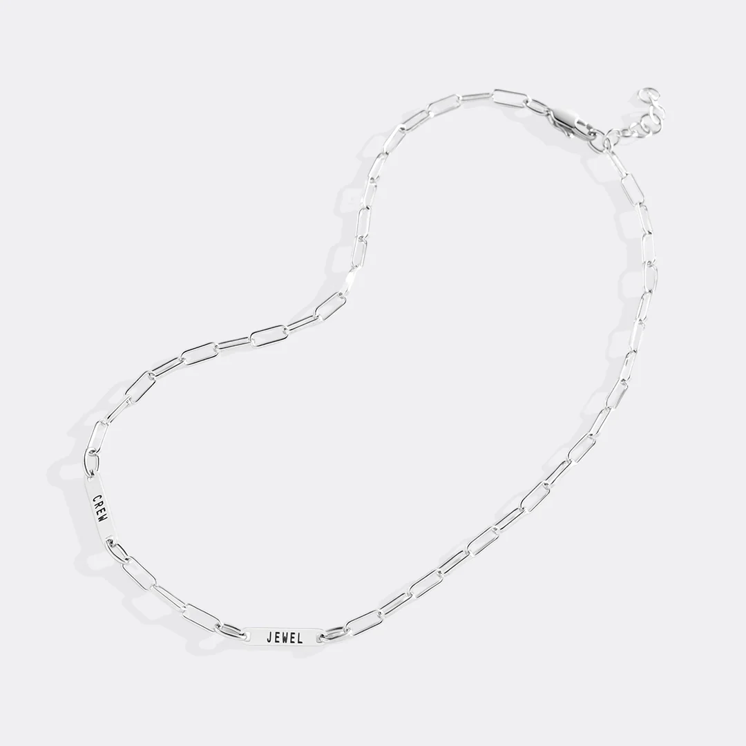 Paperclip Necklace With Personalized Names